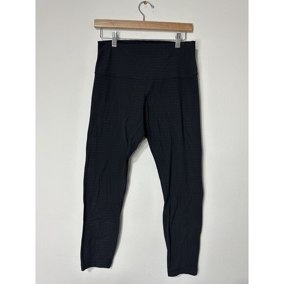 Lululemon Align High-Rise Pant 25", Logo Emboss/Black, Size 10 - Picture 3 of 7